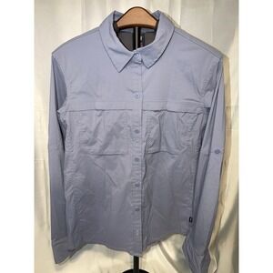 REI Co-op Womens Small Trail Shirt Blue Button Up Hiking Gorpcore Outdoors